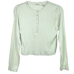 Levi’s Green Meadows Mist Sunbloom Everyday Henley Shirt XS New